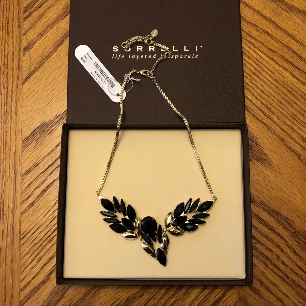 Sorrelli Jet Melisandre Crystal Bib Necklace